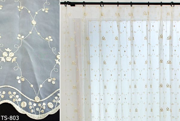 トルコ刺繍レースカーテン 生地
