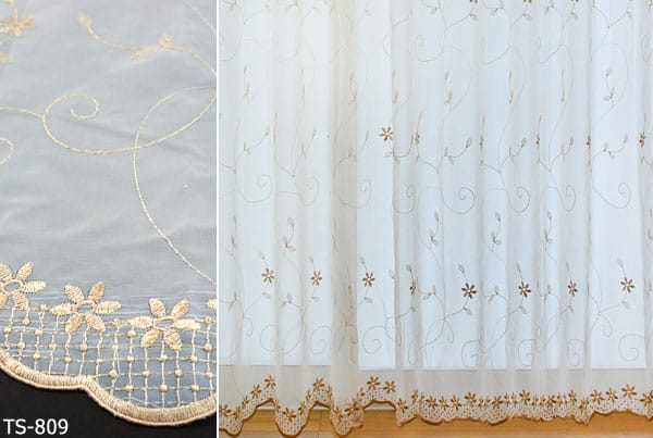 トルコ刺繍レースカーテン 生地