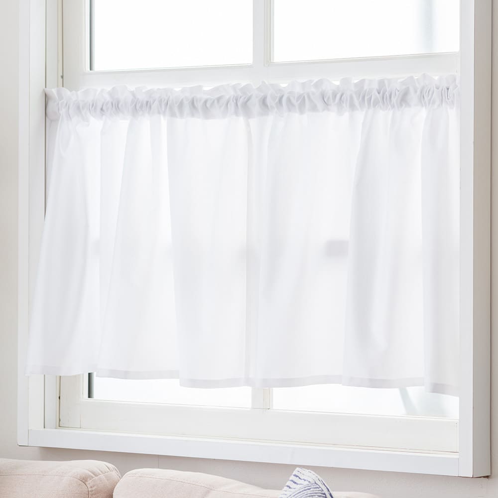 小窓カフェカーテン 洗濯OK、遮像、遮熱、UVカット【RH2001】エコラクールフラット