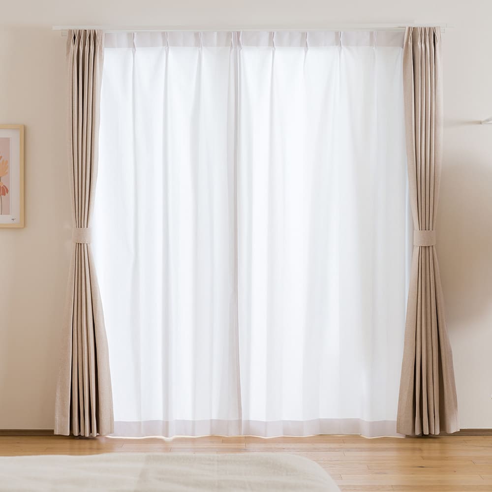 レースカーテン 【RH2002】エコラクールストライプ