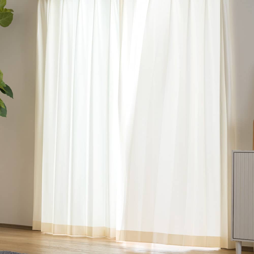 レースカーテン 【RH2003】メルティシフォン アイボリー