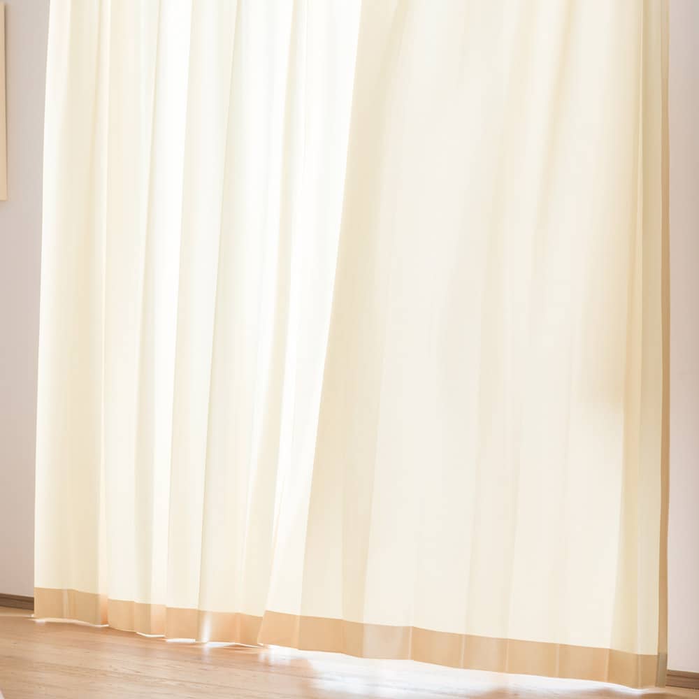 レースカーテン 【RH2003】メルティシフォン ベージュ