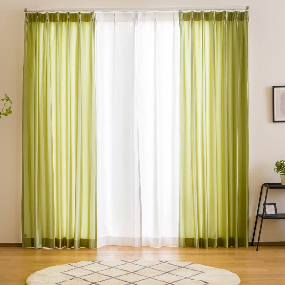 レースカーテン 【RH2003】メルティシフォン グリーン