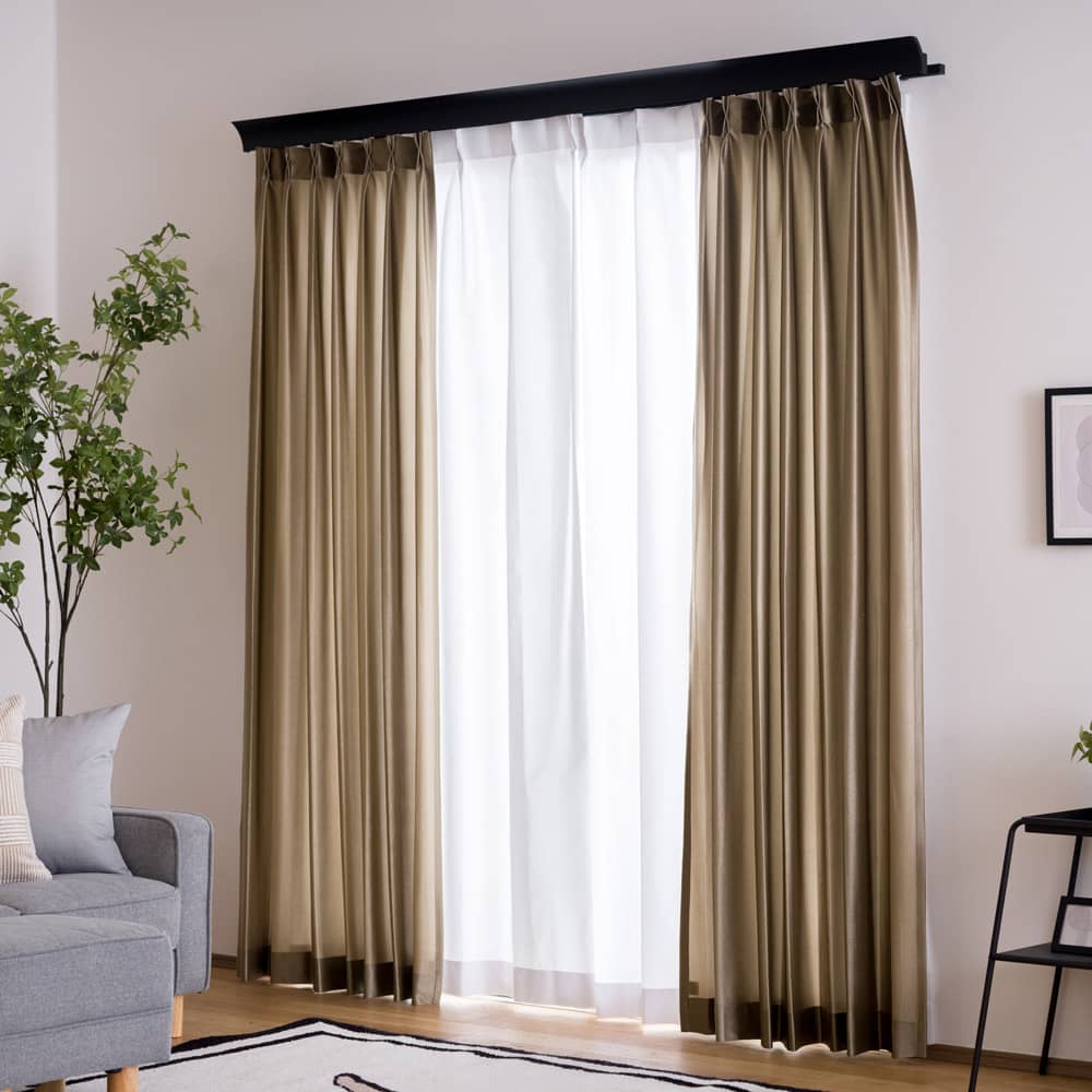 レースカーテン 【RH2003】メルティシフォン ブラウン