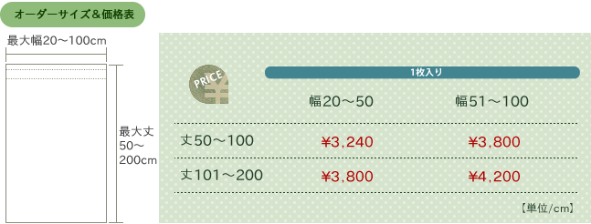 カフェシェード価格表