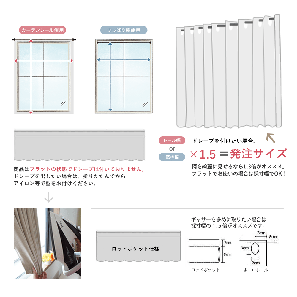 カフェカーテン サイズ