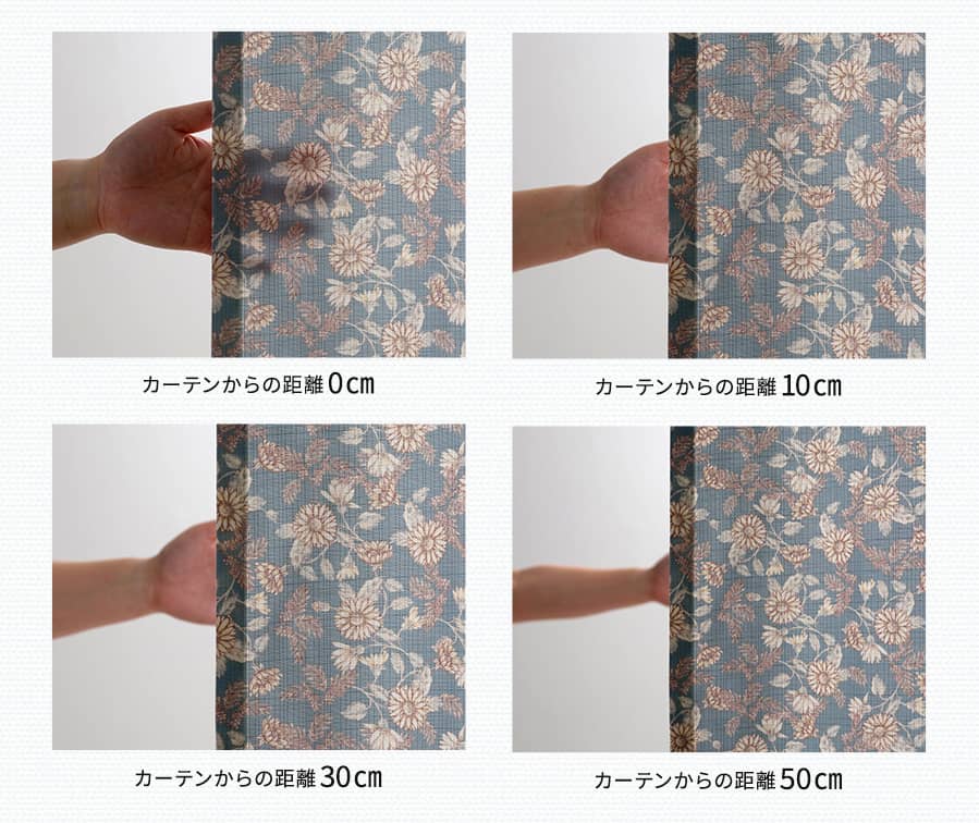 シャワーカーテン 生地の質感・透け感