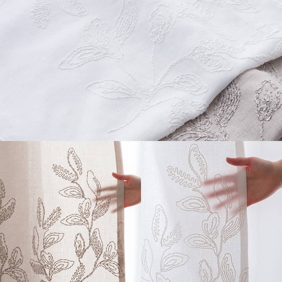 オーダーカーテン 生地の質感・透け感