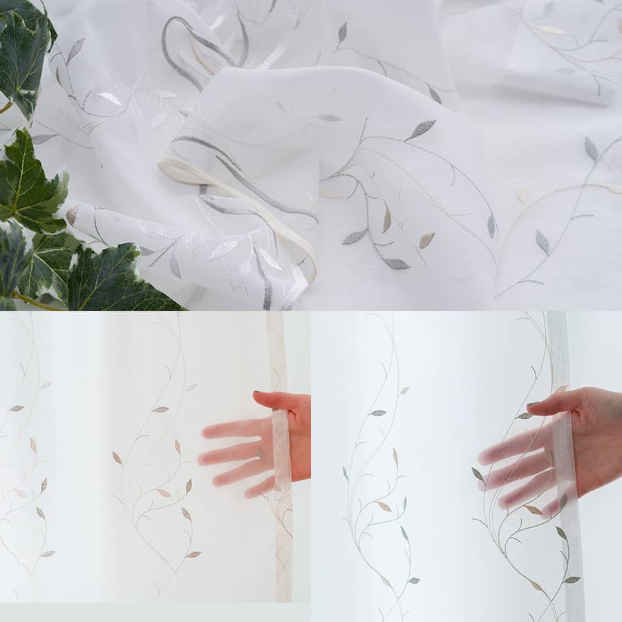 オーダーカーテン 生地の質感・透け感