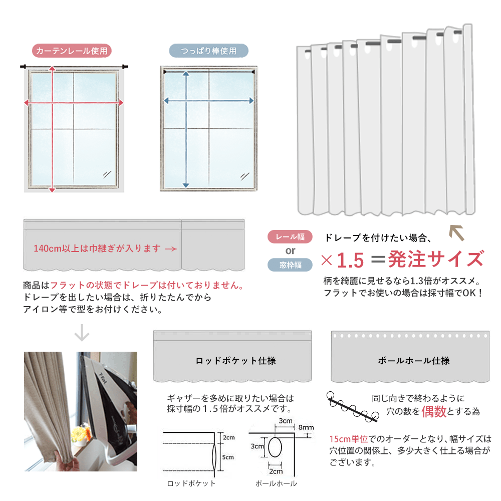 カフェカーテン サイズ